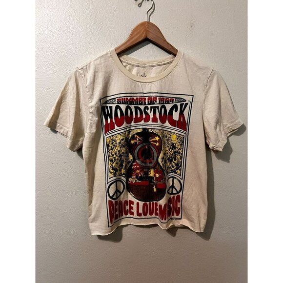 Women's Life Clothing Co Woodstock Cropped Tee Size M [EXCELLENT] - Picture 1 of 4